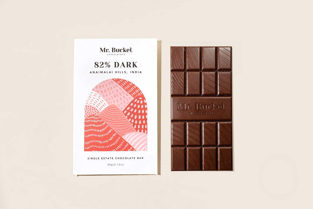 82% Dark Anaimalai Chocolate Bar | Mr Bucket Chocolaterie