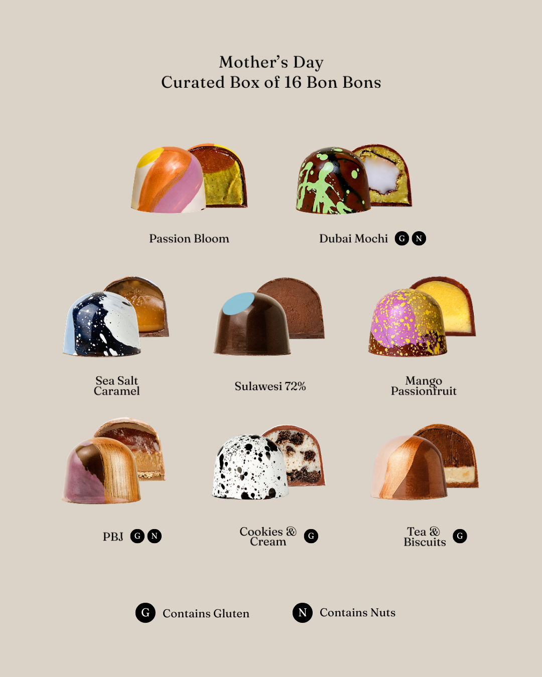 Box of 16 Bon Bon with MAKE Pleat Bag