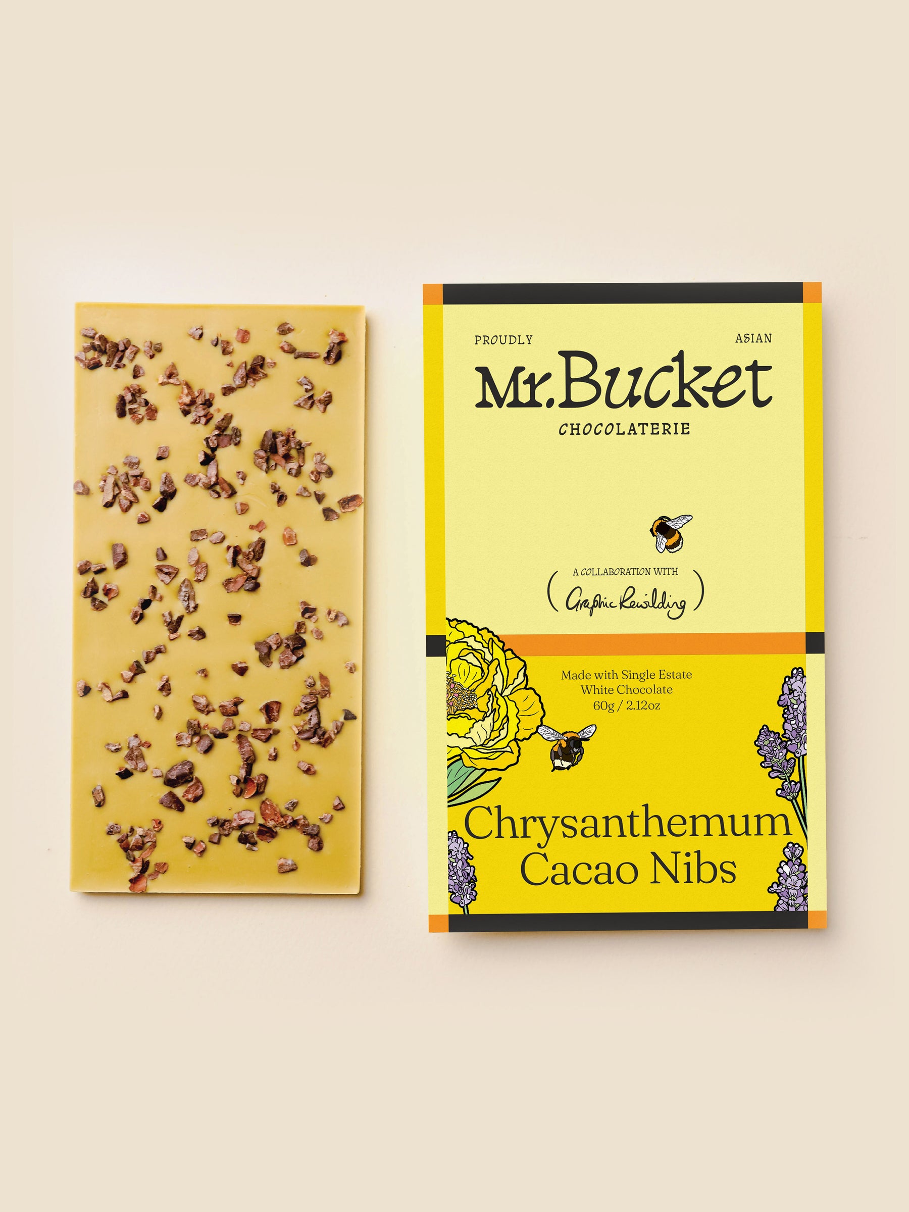 Chrysanthemum Cacao Nibs Chocolate Bar