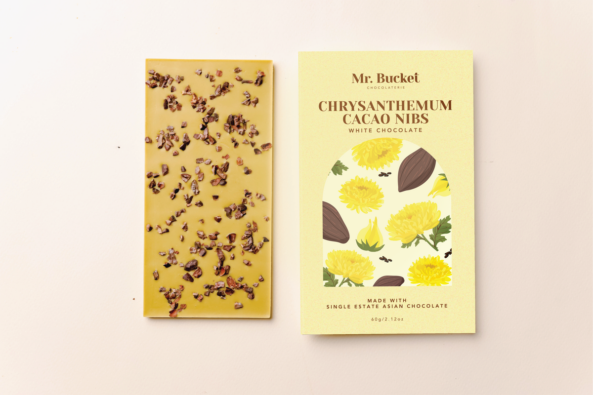 Chrysanthemum Cacao Nibs Chocolate Bar