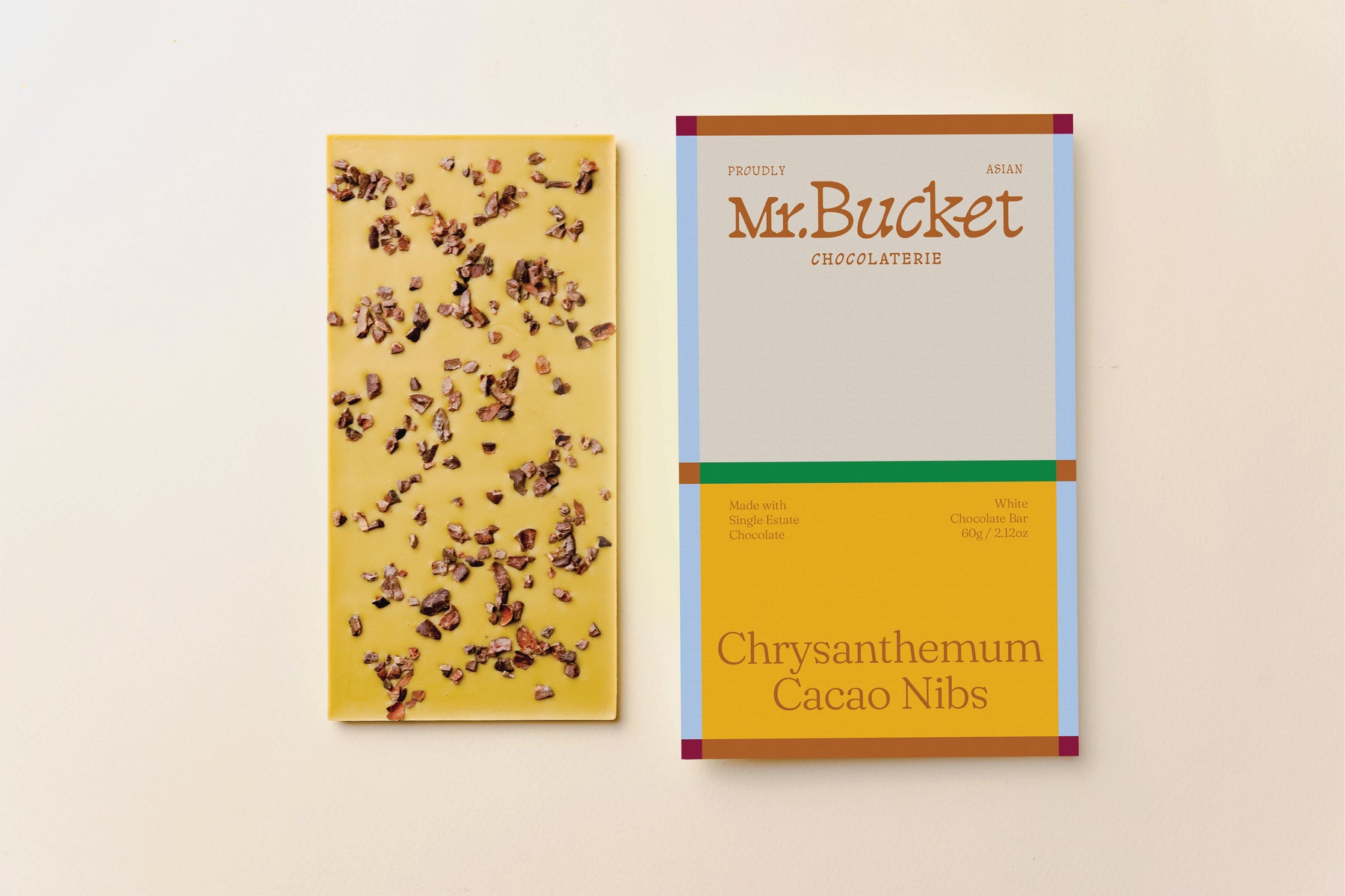 Chrysanthemum Cacao Nibs Chocolate Bar