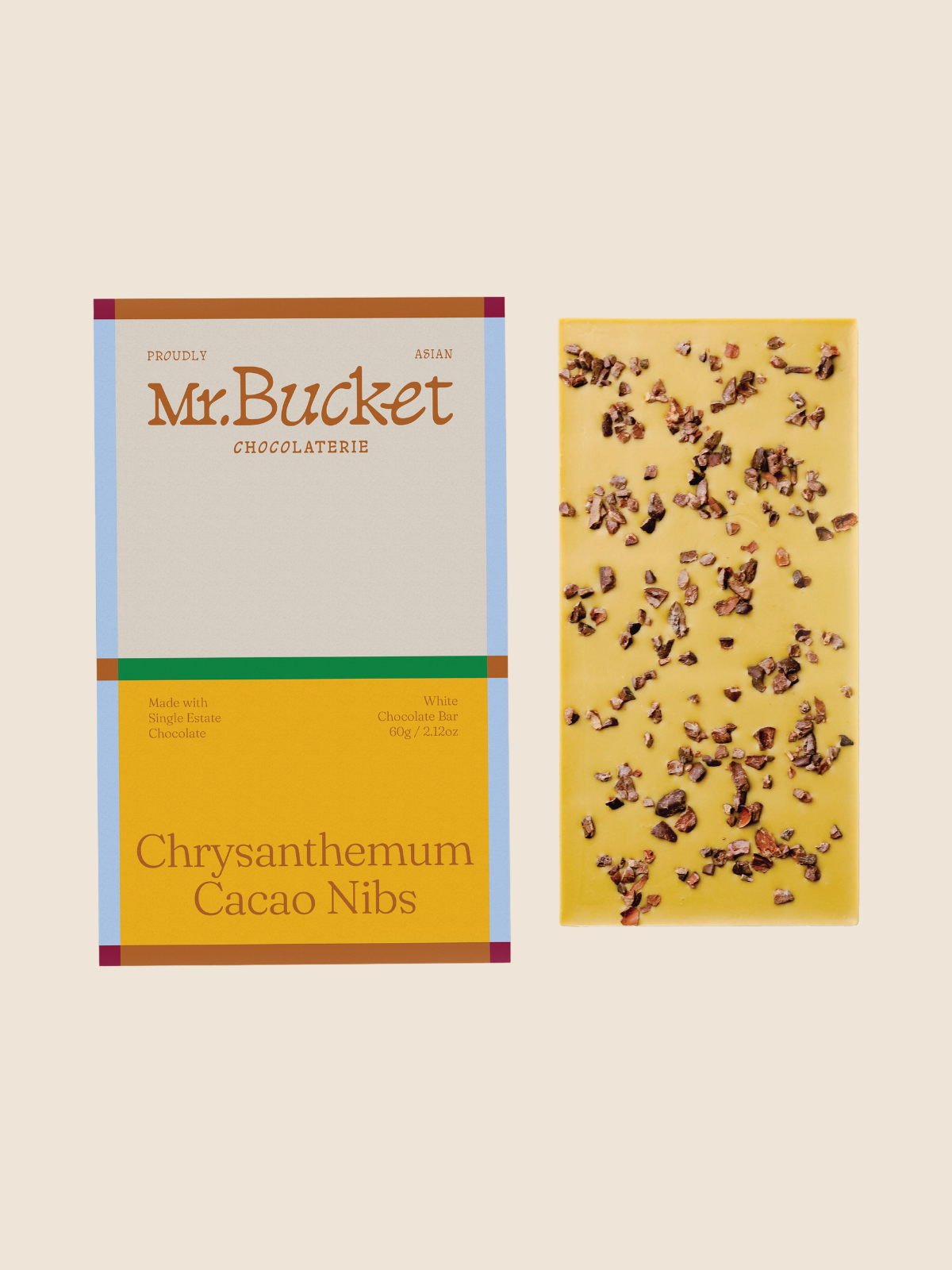 Chrysanthemum Cacao Nibs Chocolate Bar